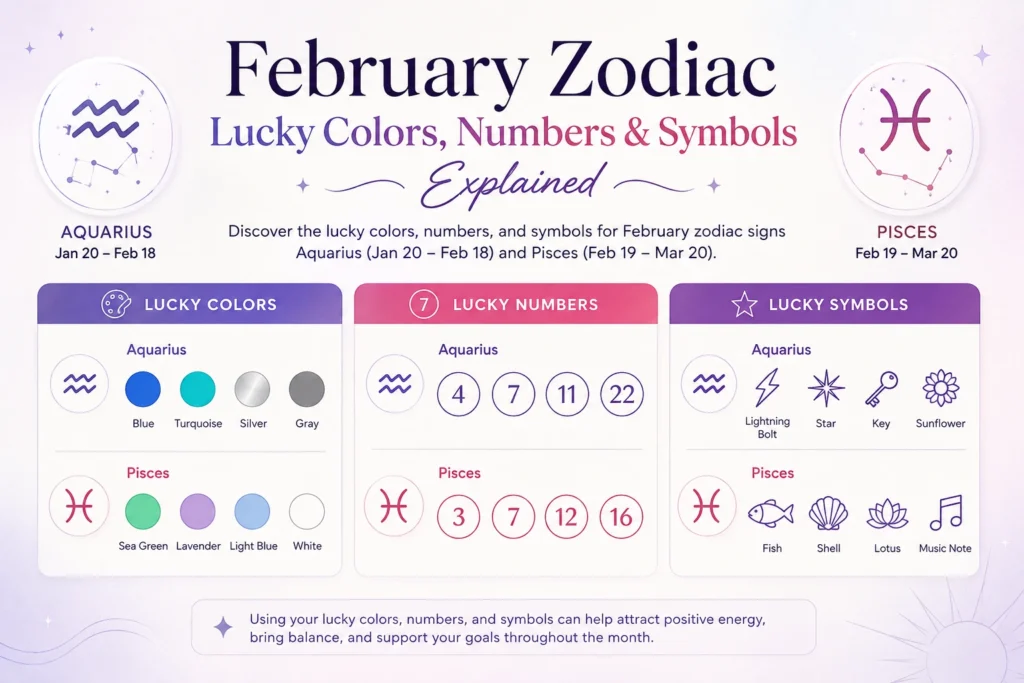 February Zodiac Lucky Colors, Numbers & Symbols Explained