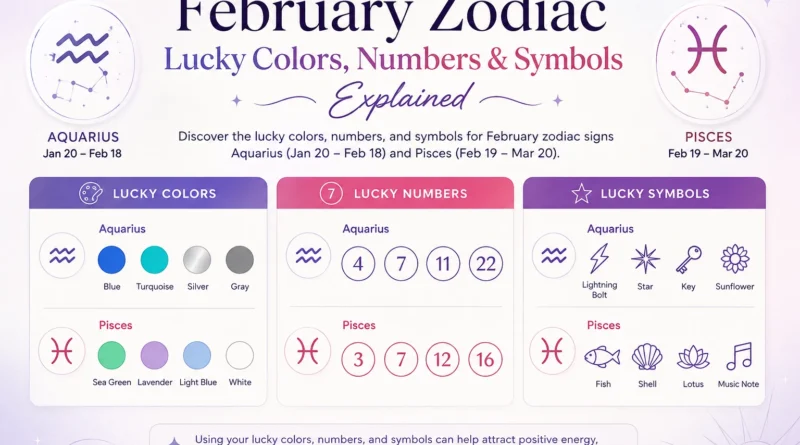 February Zodiac Lucky Colors, Numbers & Symbols Explained