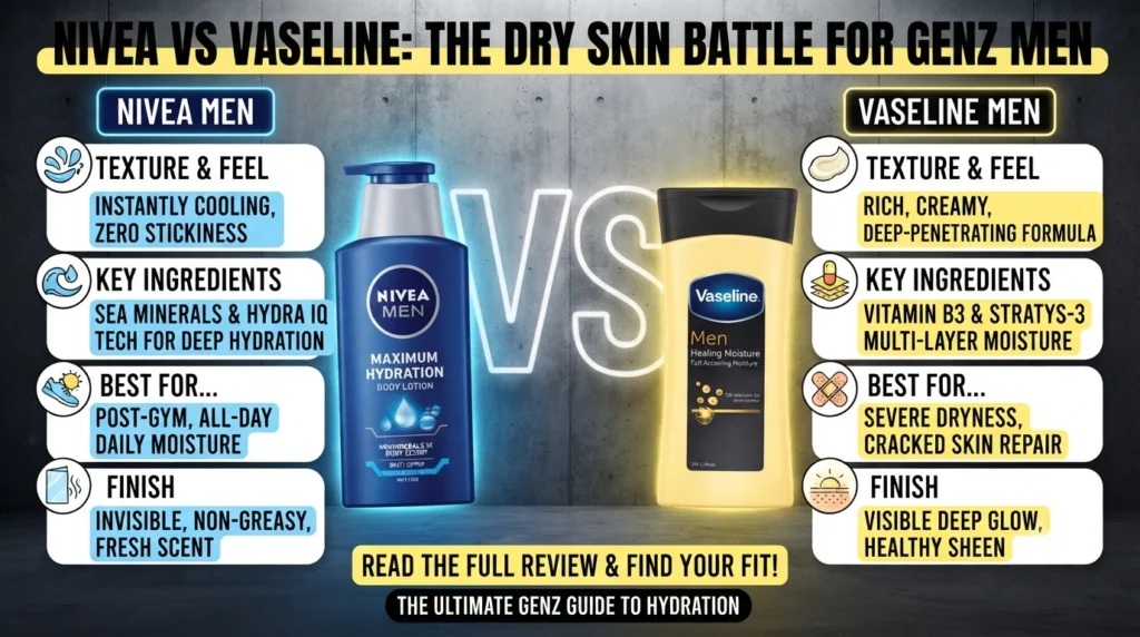I Am a GenZ Man. Are Nivea Body Lotions Better Than Vaseline for Dry Skin.